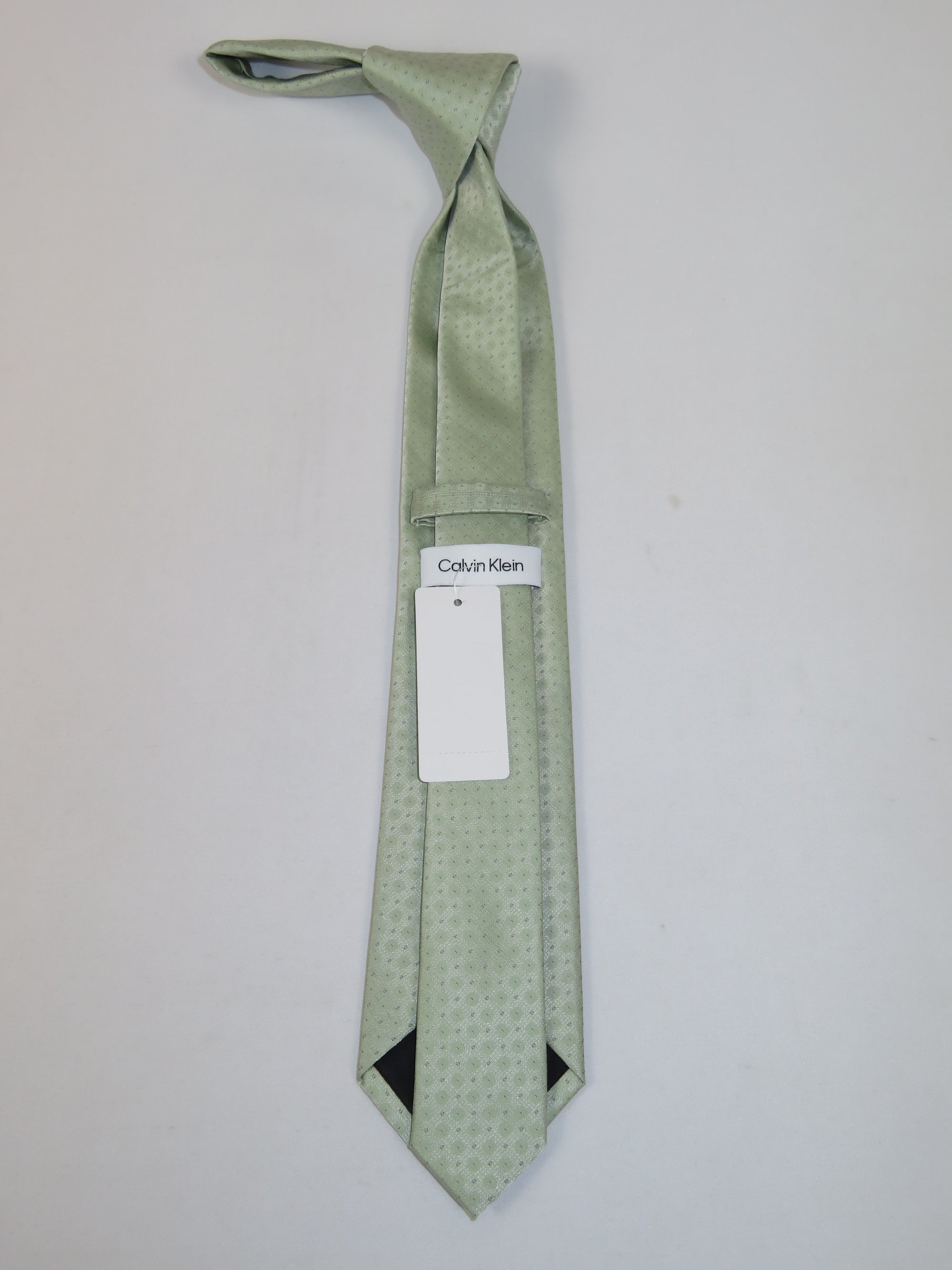 Men's Calvin Klein Tie Classic Woven Silky Feel #Calvin-2 Sage Green