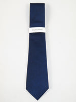 Men's Calvin Klein Tie Classic Woven Silky Feel #Calvin-3 Navy Blue