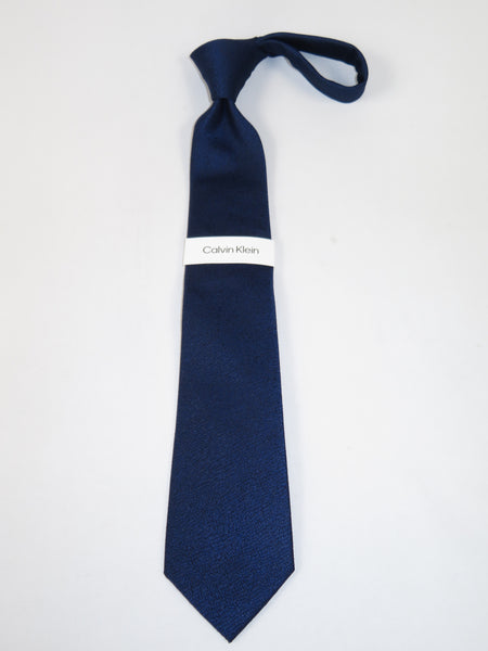 Men's Calvin Klein Tie Classic Woven Silky Feel #Calvin-3 Navy Blue