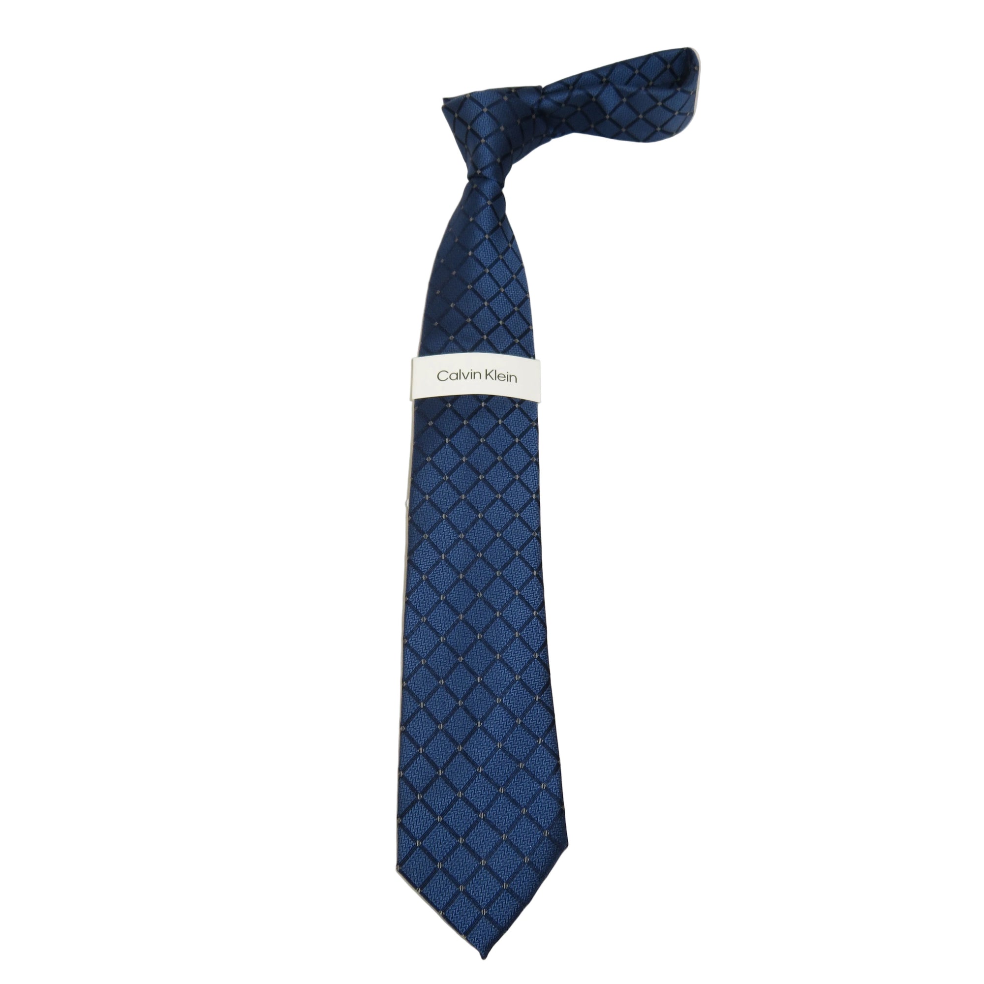 Men's Calvin Klein Tie Classic Woven Silky Texture Vincent #Calvin-5 Blue