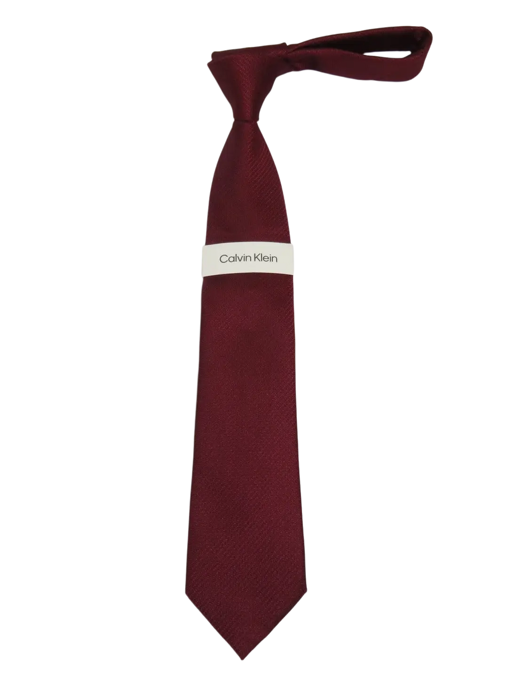 Men's Authentic Calvin Klein Tie Classic Woven Silky #Calvin-3 Sienna Burgundy