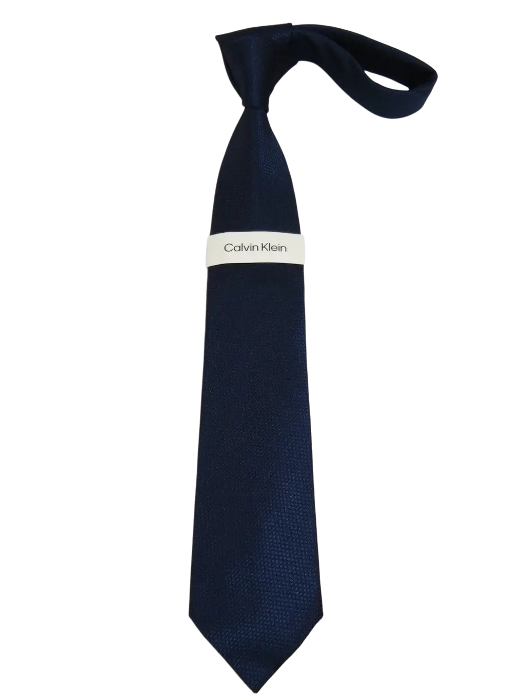 Men's Authentic Calvin Klein Tie Classic Woven Silky #Calvin-4 Navy Blue