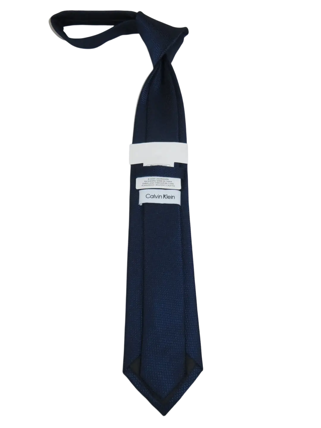 Men's Authentic Calvin Klein Tie Classic Woven Silky #Calvin-4 Navy Blue