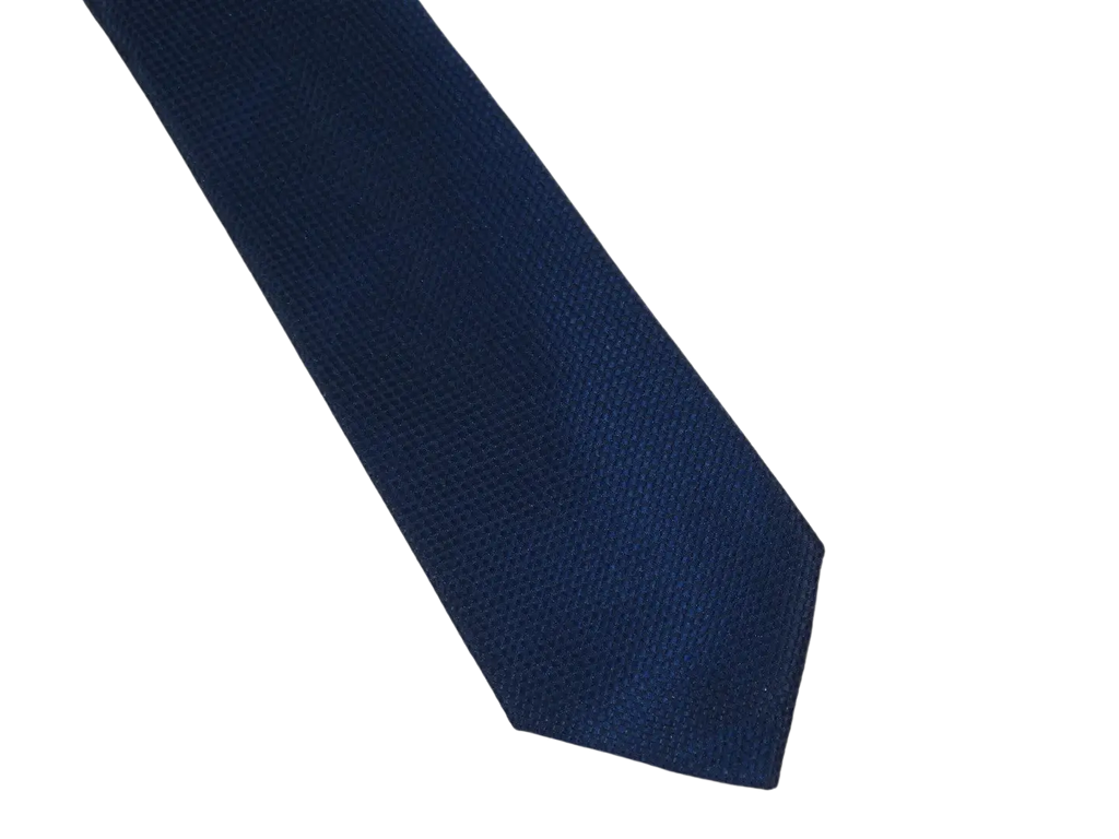 Men's Authentic Calvin Klein Tie Classic Woven Silky #Calvin-4 Navy Blue