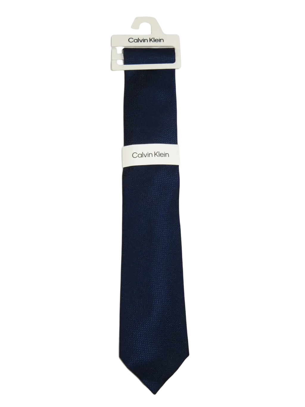 Men's Authentic Calvin Klein Tie Classic Woven Silky #Calvin-4 Navy Blue