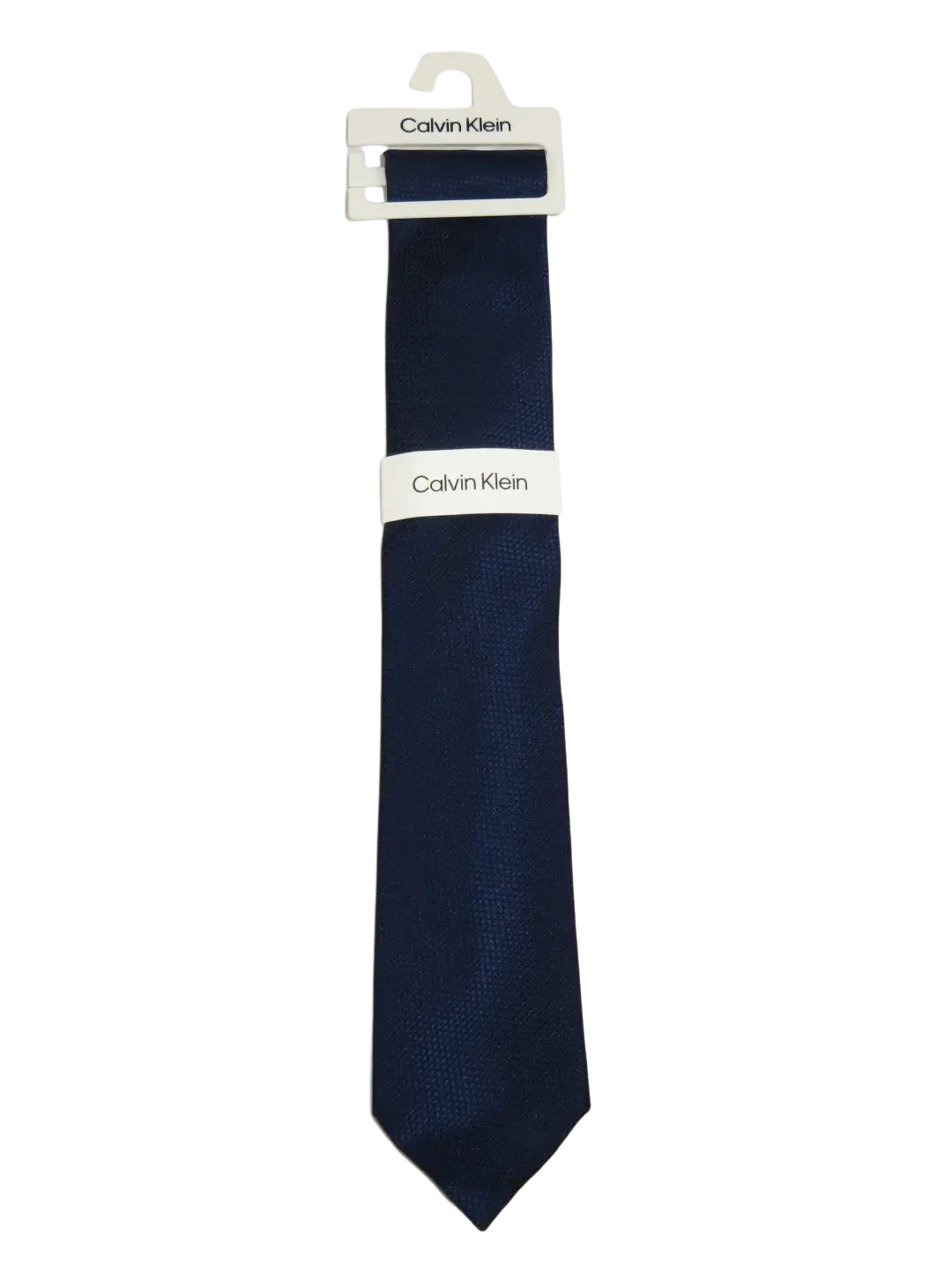 Men's Authentic Calvin Klein Tie Classic Woven Silky #Calvin-4 Navy Blue