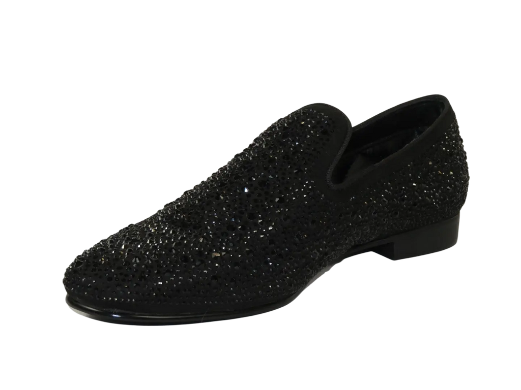 Men's formal Shoes STEVE MADDEN Microfiber Rhinestones CASHH black