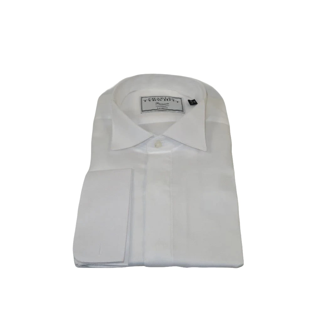 Men's Tux Shirt Charles TYRWHITT Turkey 100% Cotton CHT-8 White Wing tip