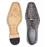 Belvedere Men's Shoes Gray Chapo Genuine Crocodile 1465