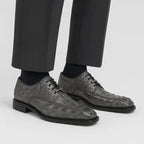 Belvedere Men's Shoes Gray Chapo Genuine Crocodile 1465