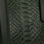 The Velar Green Hand-Painted Snake Leather Weekender Bag