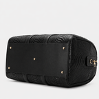 The Velar Black Hand-Painted Python Leather Weekender Bag