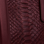 The Velar Burgundy Hand-Painted Snake Leather Weekender Bag