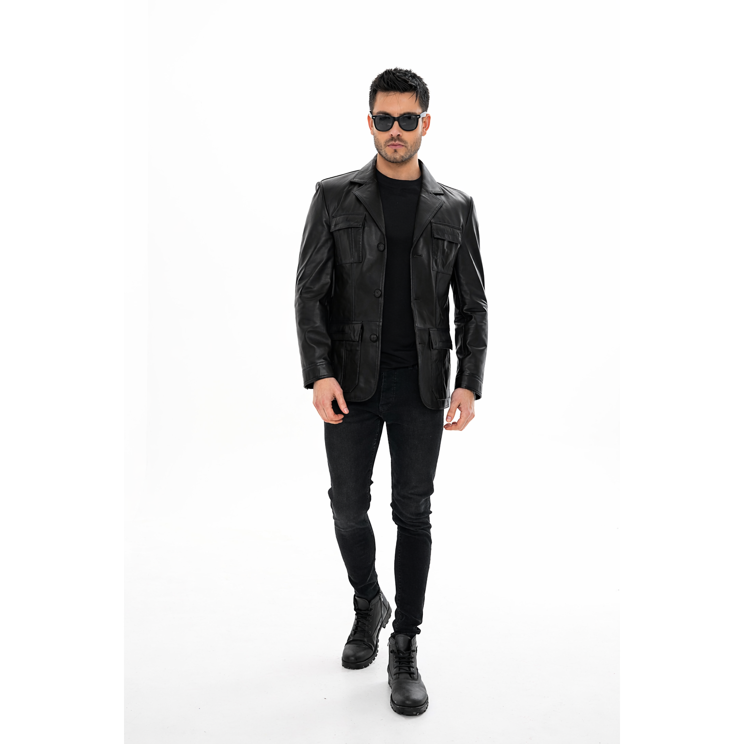 The Ravenna Black Leather Men Jacket