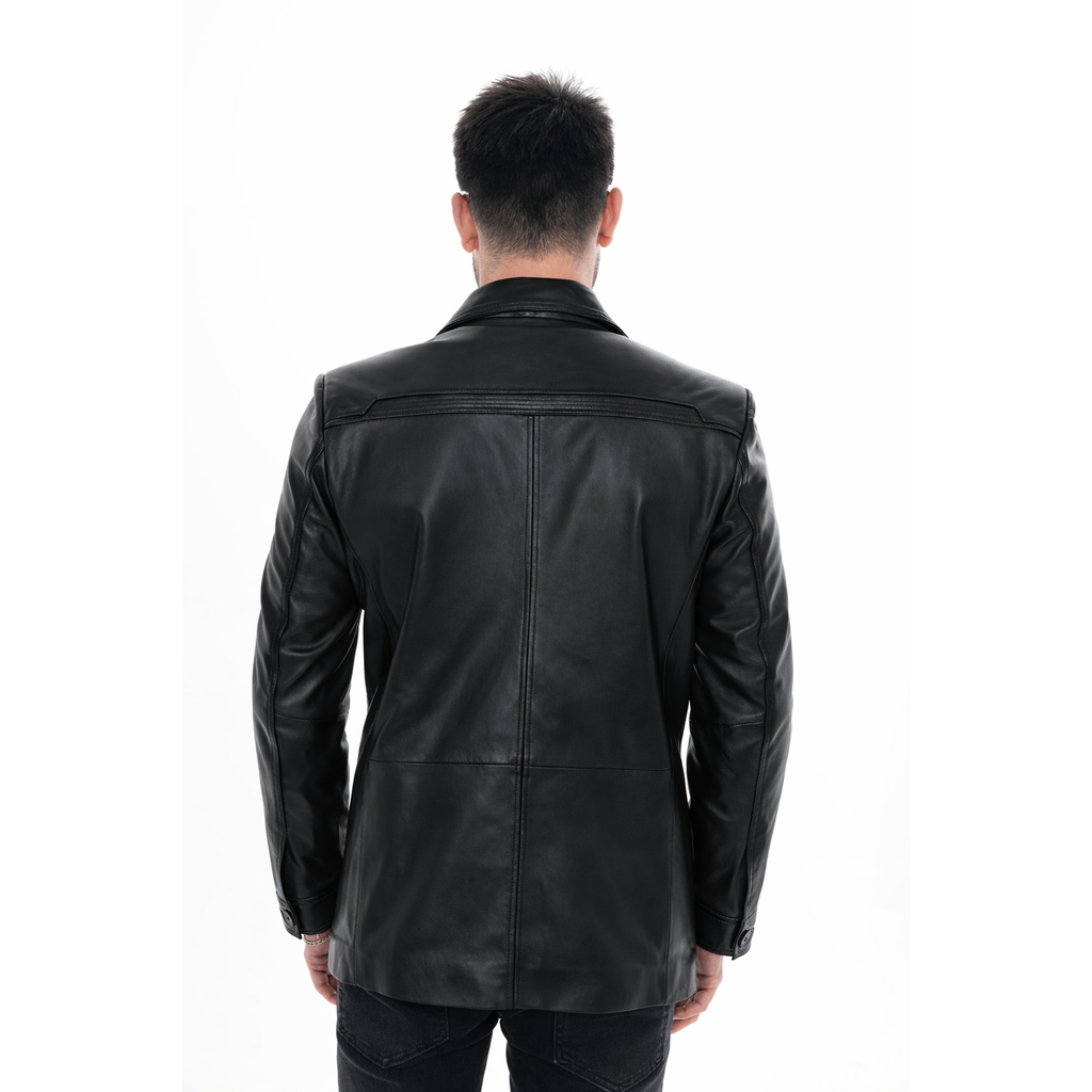 The Ravenna Black Leather Men Jacket