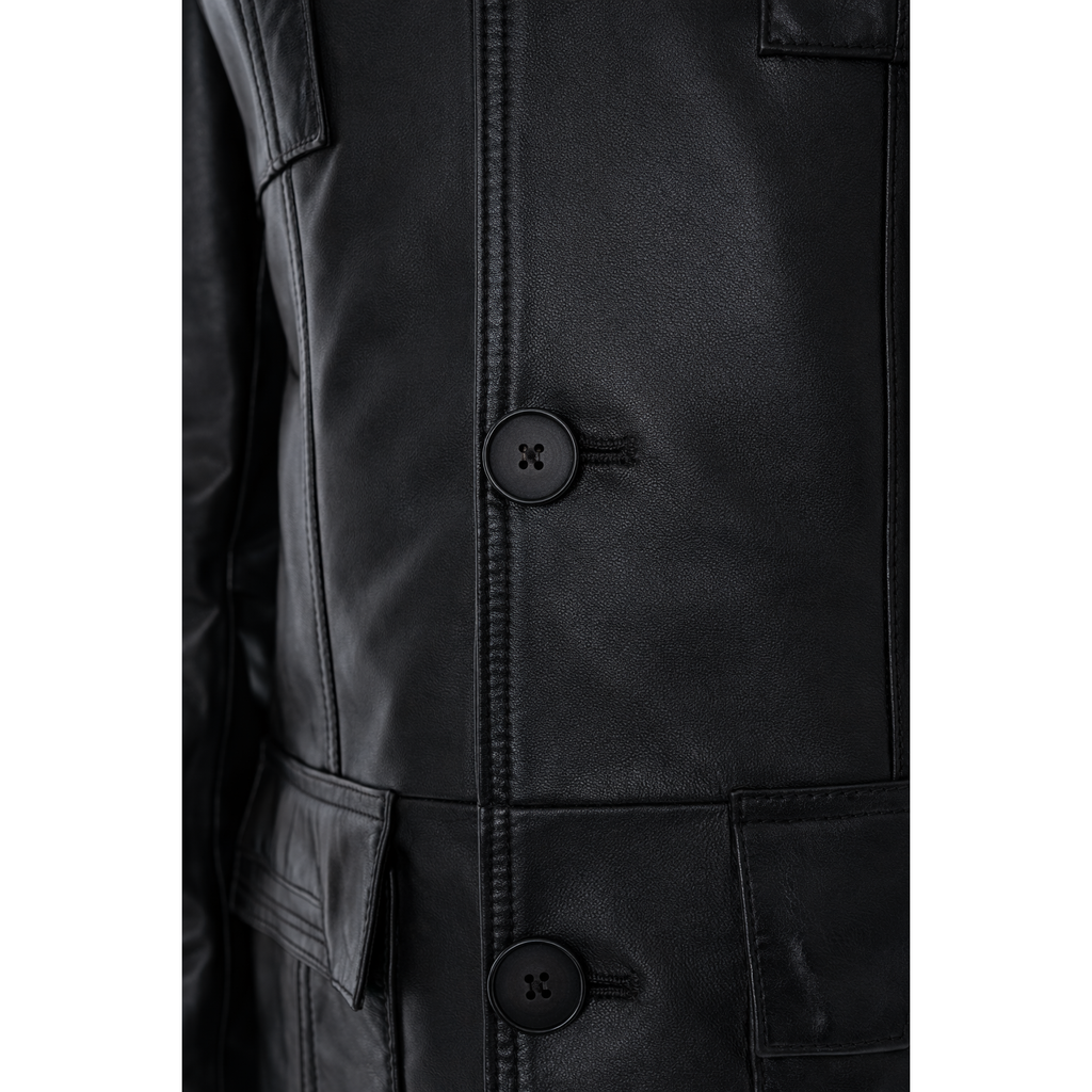 The Ravenna Black Leather Men Jacket