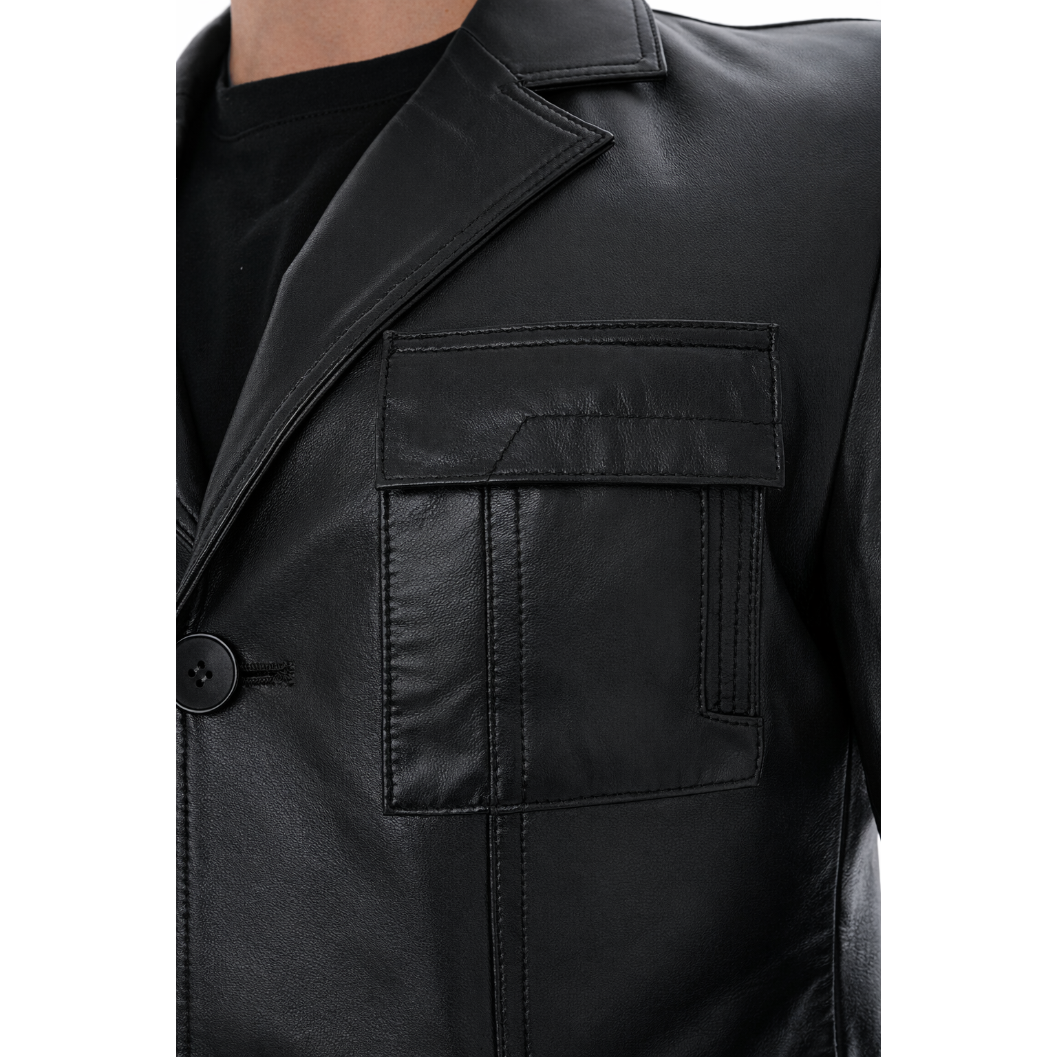 The Ravenna Black Leather Men Jacket