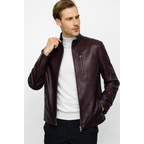 The Blanchard Burgundy Leather Men Jacket
