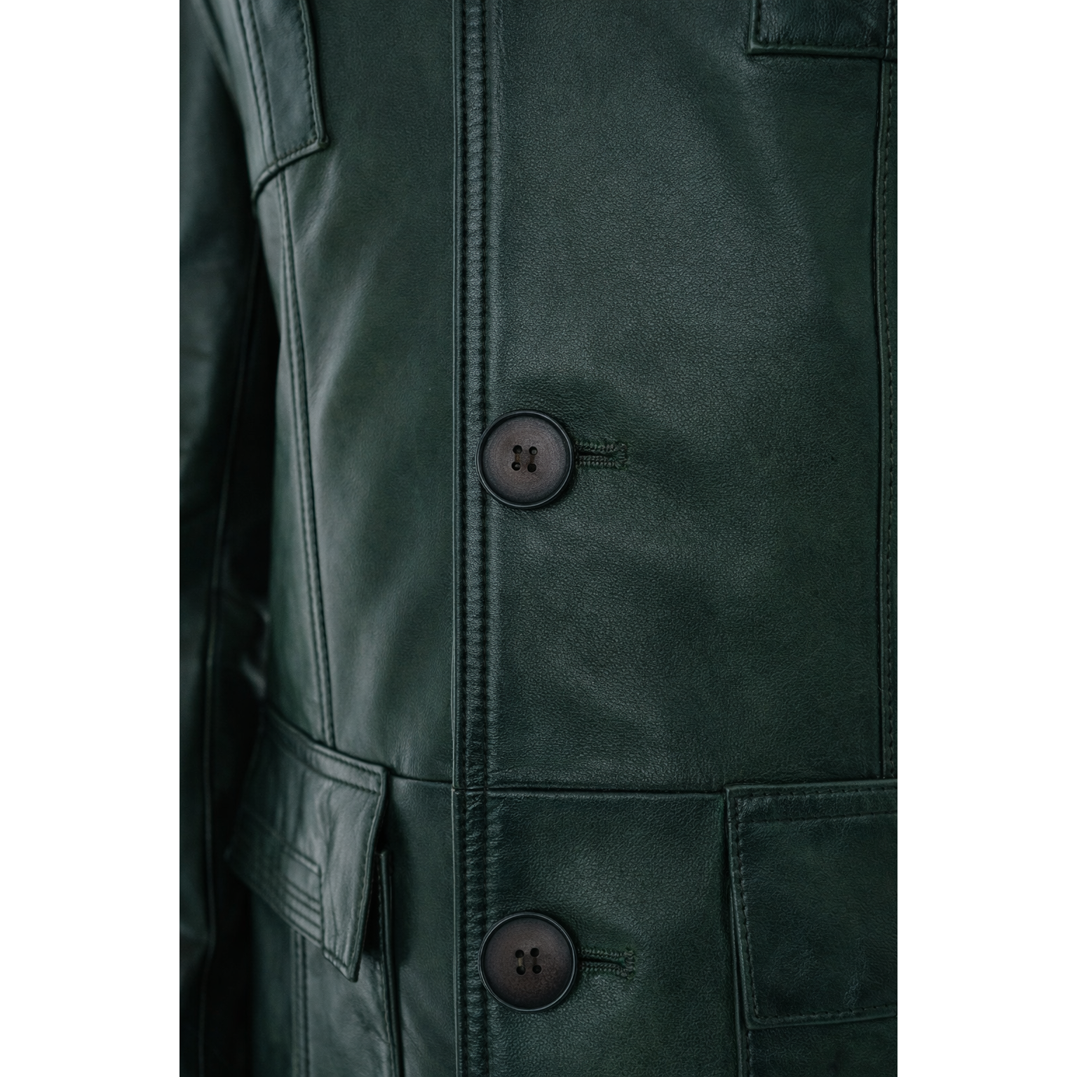 The Ravenna Green  Leather Men Jacket