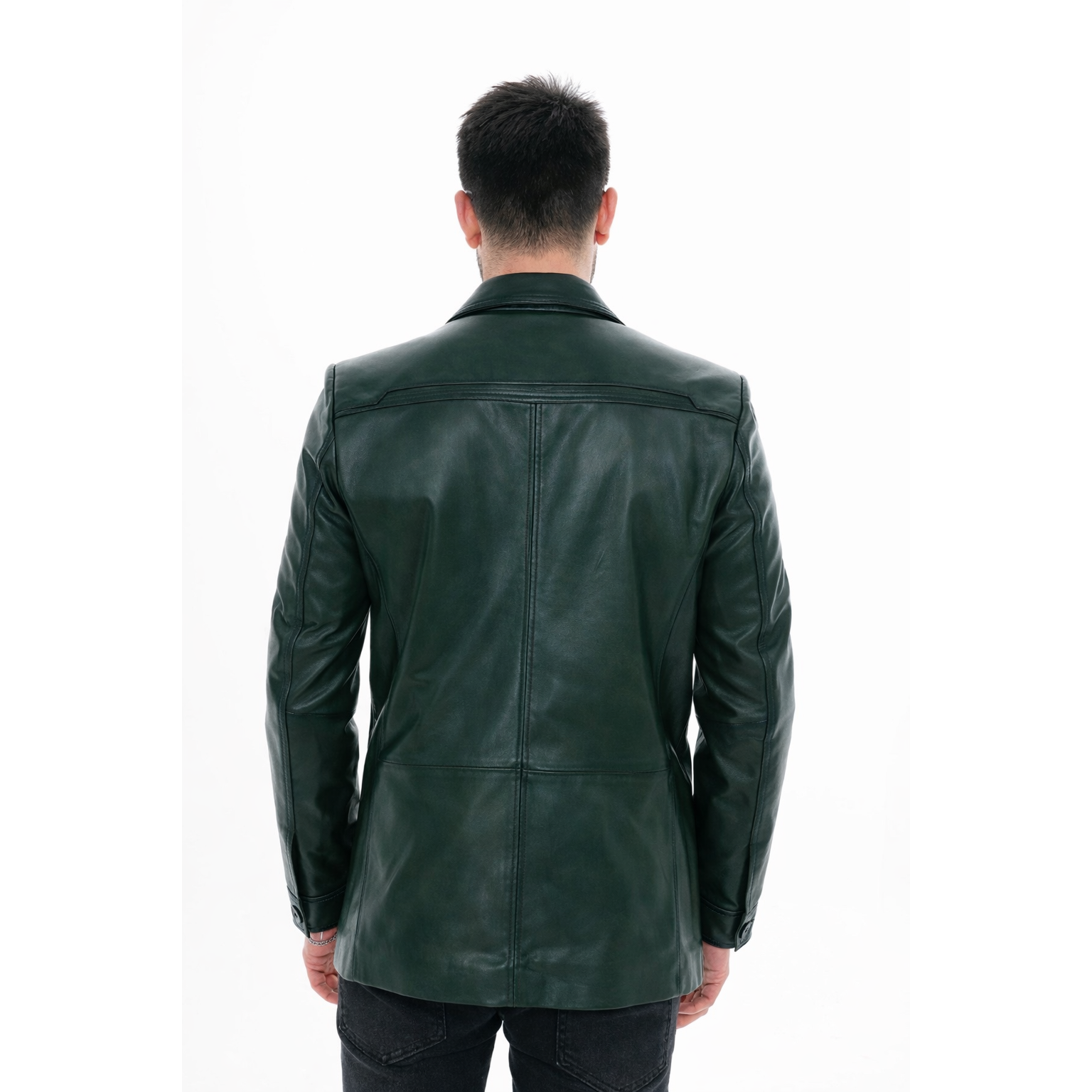 The Ravenna Green  Leather Men Jacket