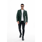 The Ravenna Green  Leather Men Jacket