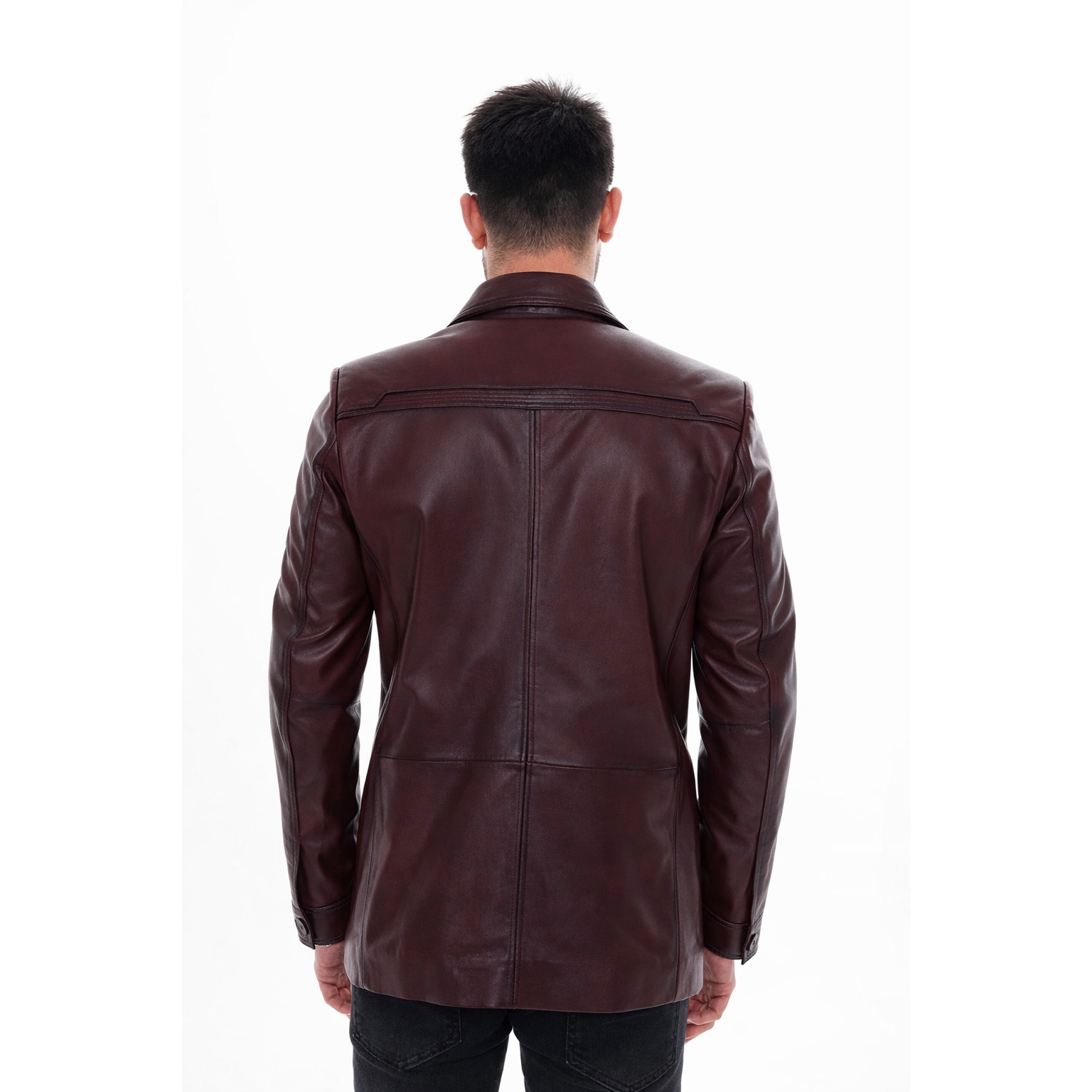 The Ravenna Burgundy Leather Men Jacket