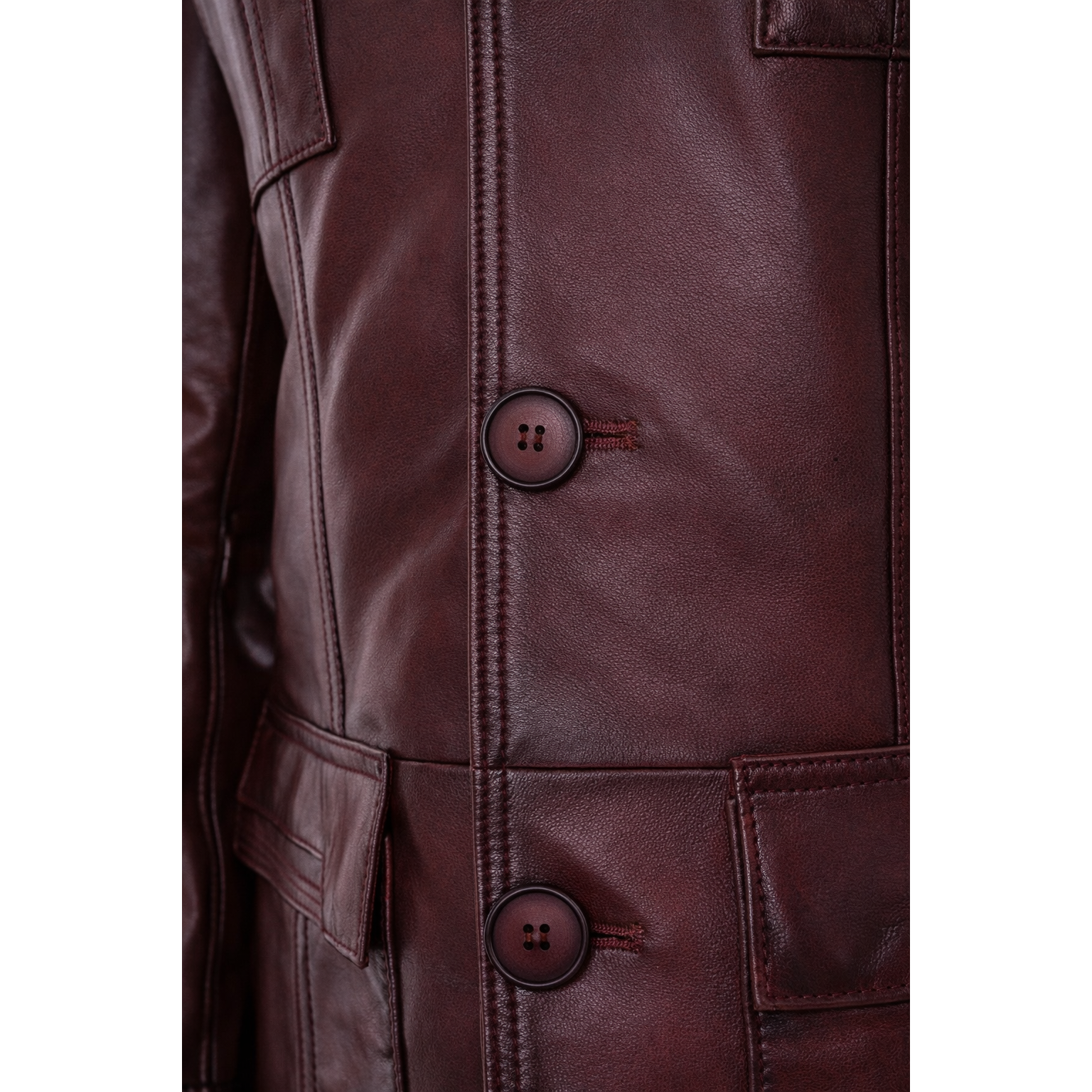 The Ravenna Burgundy Leather Men Jacket
