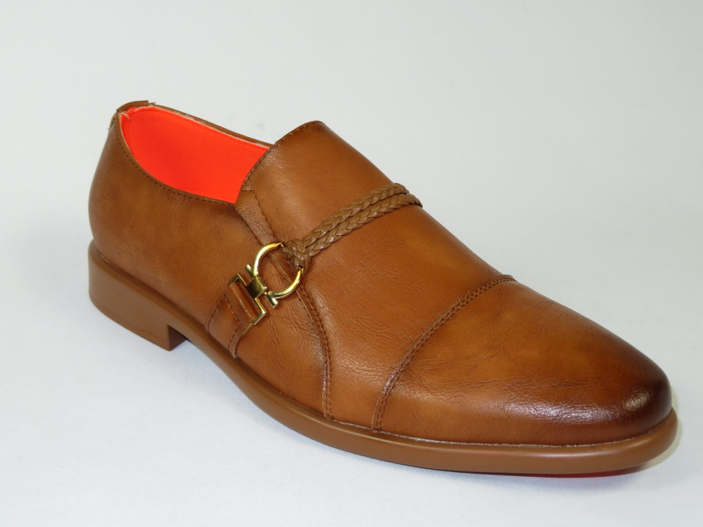 Men's Shoes The Cuban L TAYNO Leather Cap Toe Loafer Cognac