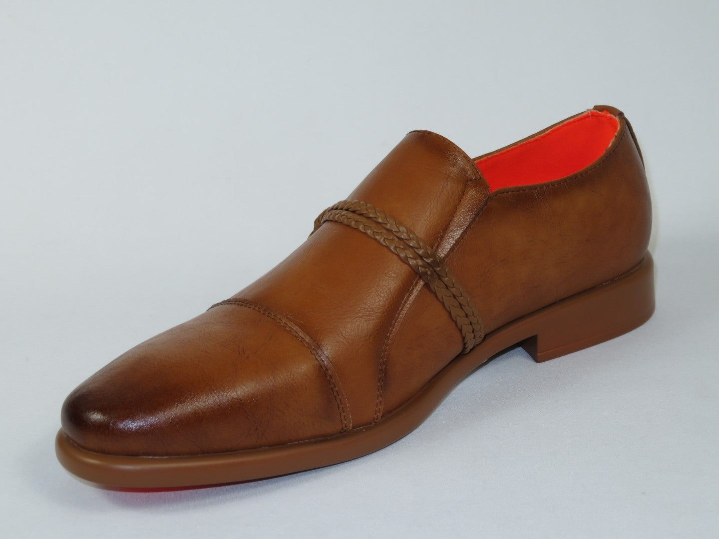 Men's Shoes The Cuban L TAYNO Leather Cap Toe Loafer Cognac