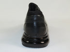 Men's Fashion Comfort Sneaker Shoes By Davientte Soft Leather Slip on Lace Feature D1 Black