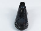 Men's Fashion Comfort Sneaker Shoes By Davientte Soft Leather Slip on Lace Feature D2 Navy