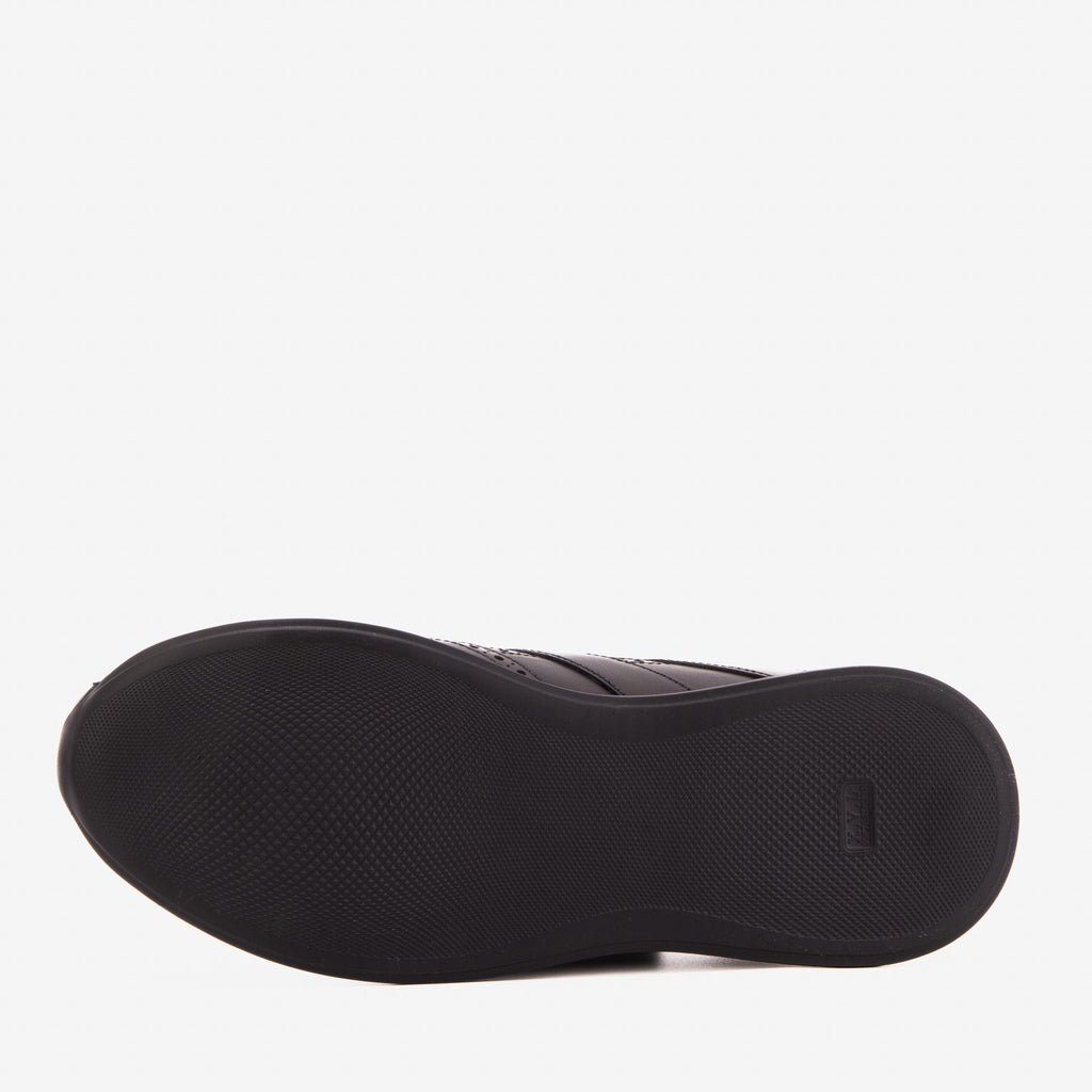 The Arcadia Black Leather Men Sneaker