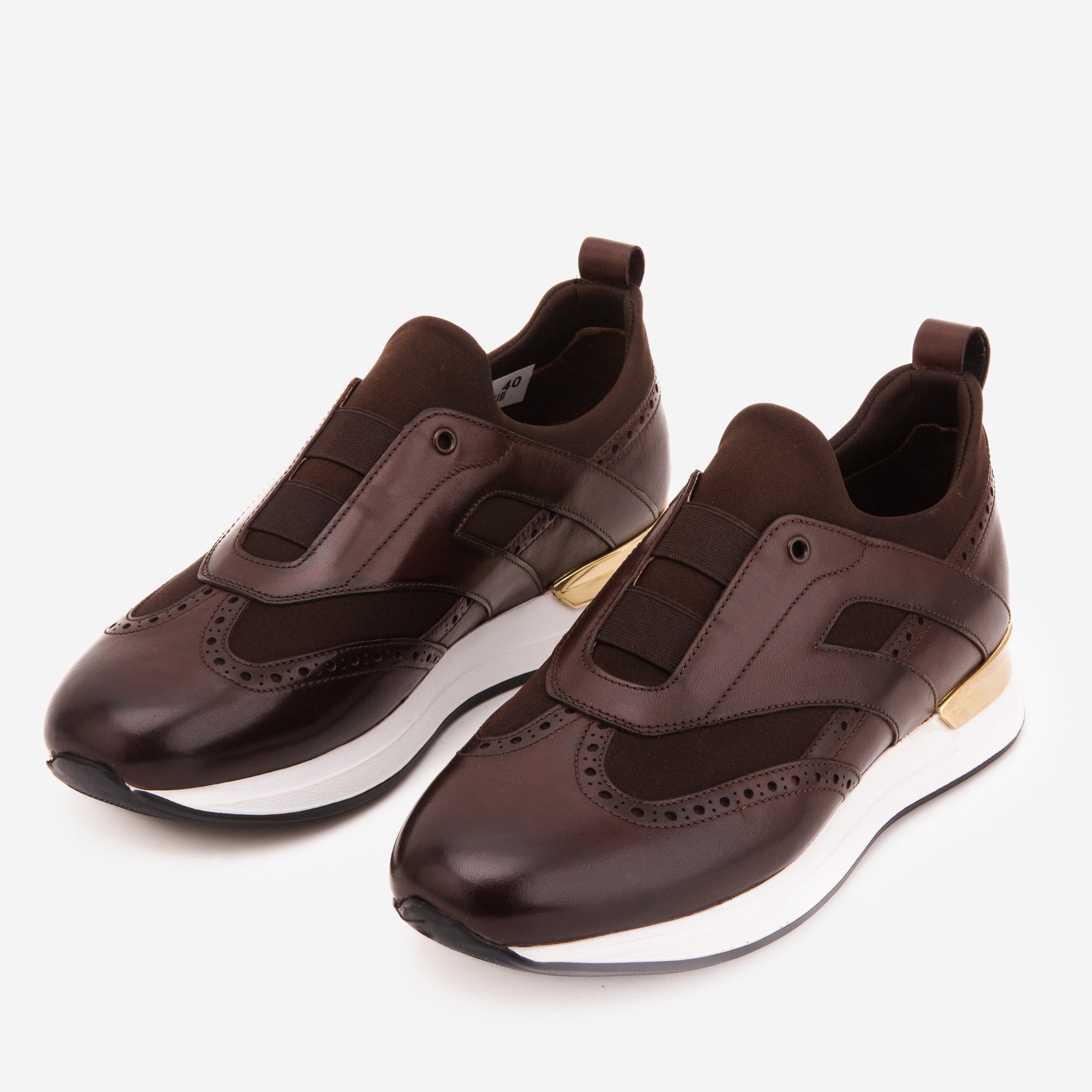 The Arcadia Brown Leather Men Sneaker