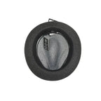Men's Bently Semi Crushable Fedora Briad Straw Hat Dante DA221 Black White