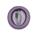 Men's Bently Semi Crushable Fedora Briad Straw Hat Dante DA225 Purple White