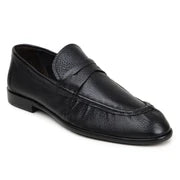 Belvedere Italian Deerskin Shoes Dario Penny Loafer Black