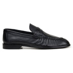 Belvedere Italian Deerskin Shoes Dario Penny Loafer Black