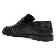 Belvedere Italian Deerskin Shoes Dario Penny Loafer Black