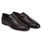 Belvedere Italian Deerskin Shoes Dario Penny Loafer Brown