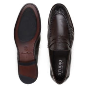 Belvedere Italian Deerskin Shoes Dario Penny Loafer Brown