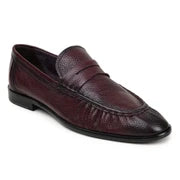 Belvedere Italian Deerskin Shoes Dario Penny Loafer Burgundy