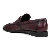 Belvedere Italian Deerskin Shoes Dario Penny Loafer Burgundy