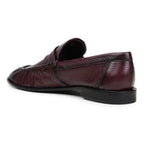 Belvedere Italian Deerskin Shoes Dario Penny Loafer Burgundy