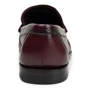 Belvedere Italian Deerskin Shoes Dario Penny Loafer Burgundy