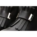 The Luksor Black Leather Block Heel Women Boot