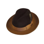 Men BENTLY Hat Australian Wool Fedora Damien Collection DM756 Brown/Camel