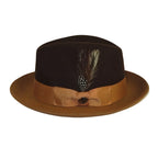 Men BENTLY Hat Australian Wool Fedora Damien Collection DM756 Brown/Camel