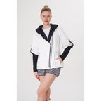 The Hudson White Leather Women Jacket