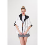 The Hudson White Leather Women Jacket