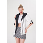 The Hudson White Leather Women Jacket